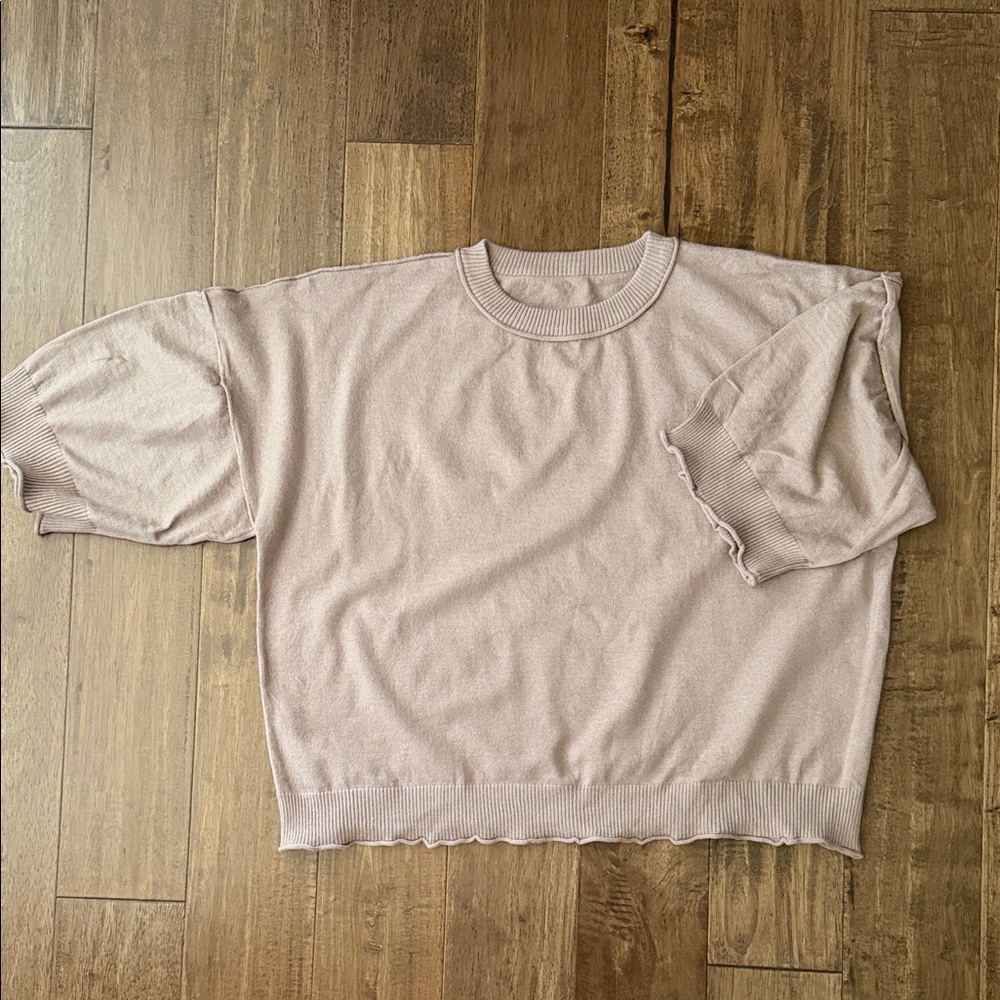 Women's Drop Shoulder 3/4 Sleeve Slouchy Sweater